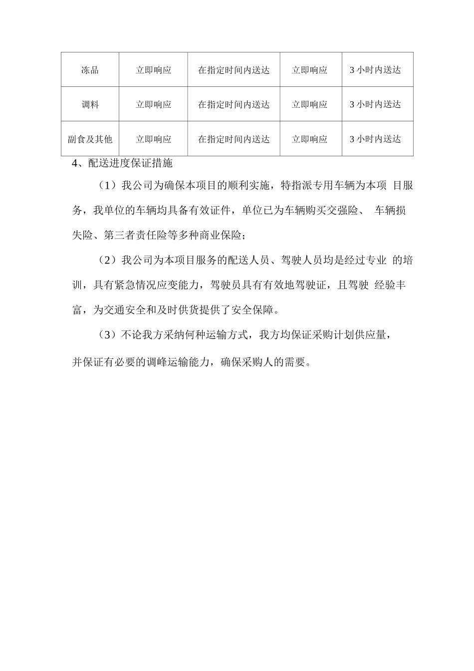 副食品供应配送进度管理方案_第3页