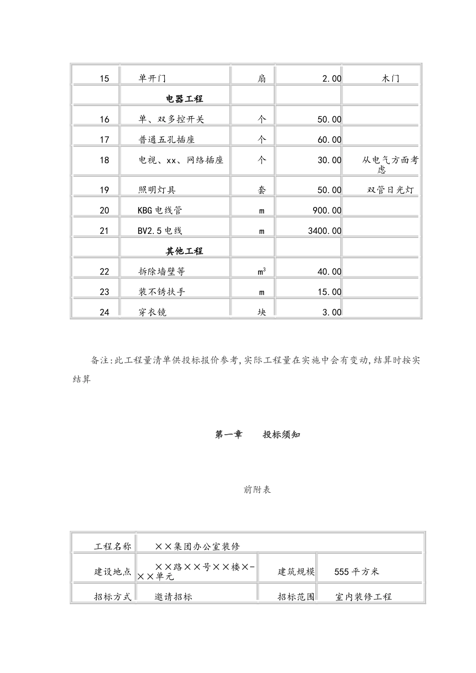 办公室装修招标文件_第3页