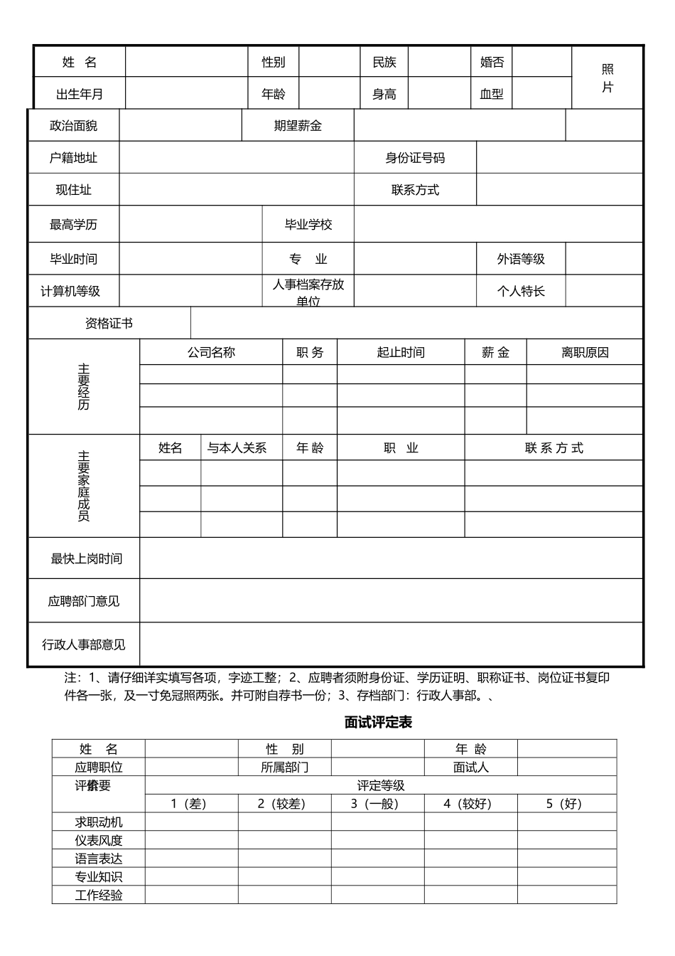 办公常用表格大全_第2页