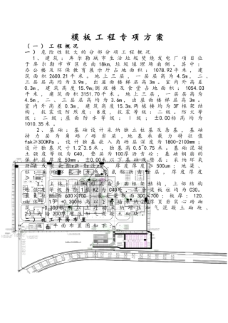 办公楼、倒班房项目模板方案