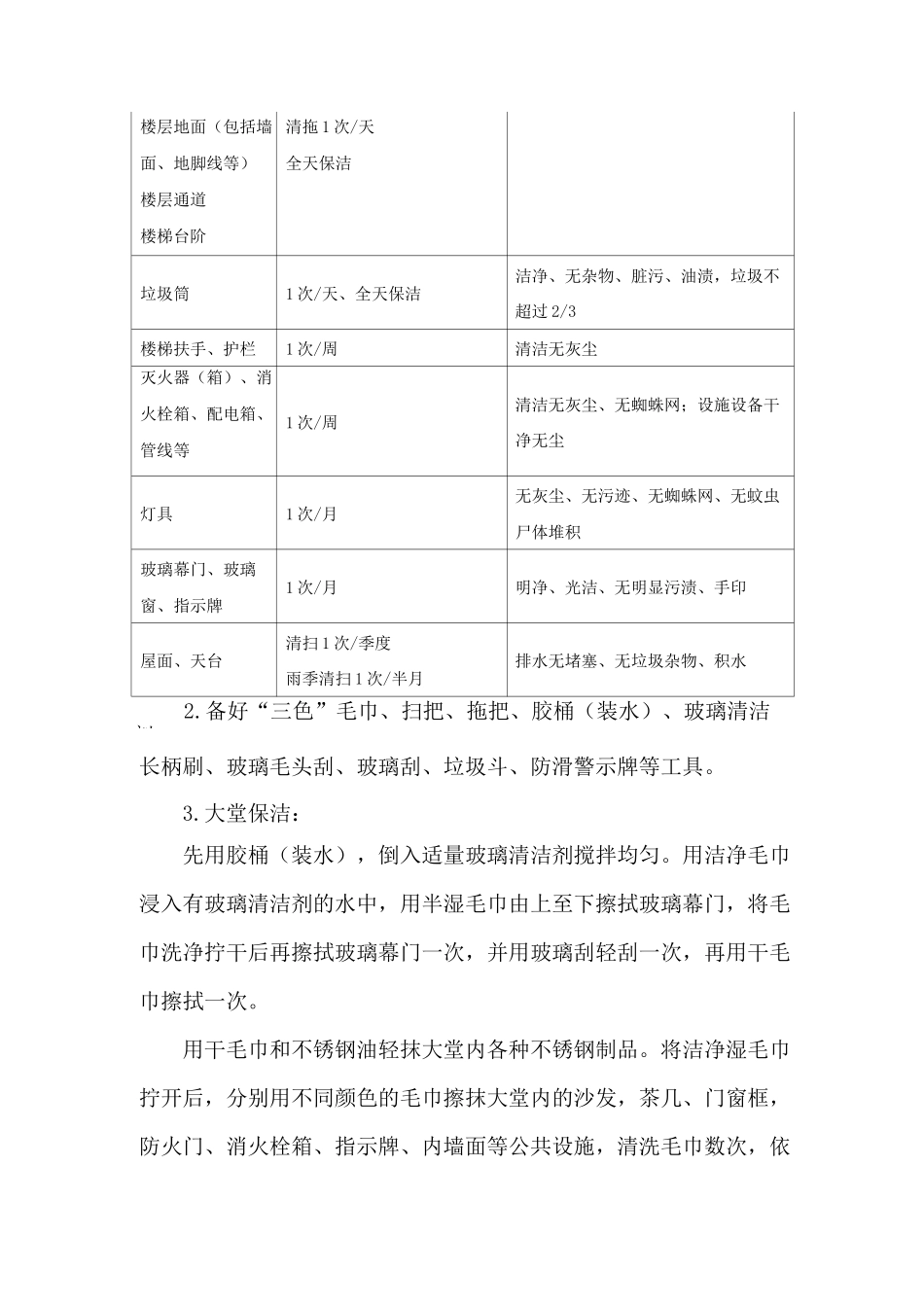 办公楼楼内环境维护作业规程_第2页