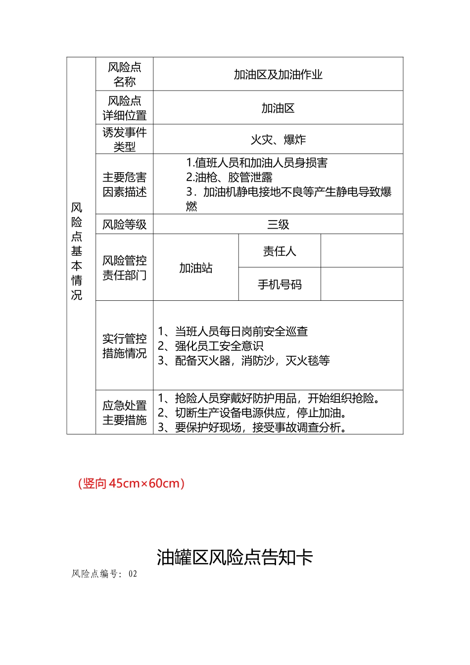加油站风险点及安全承诺告知牌_第3页