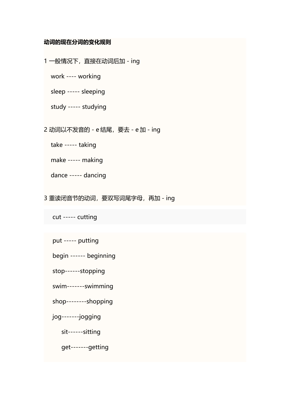动词的现在分词的变化规则_第2页