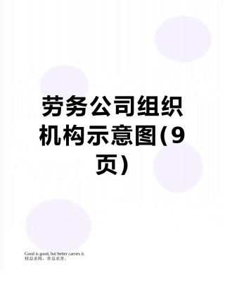 劳务公司组织机构示意图