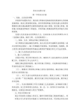 劳动力安排计划2