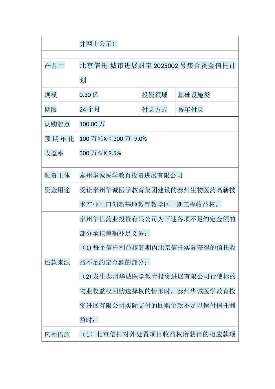 包商银行-张家界旅游产业专项资产管理计划_第2页