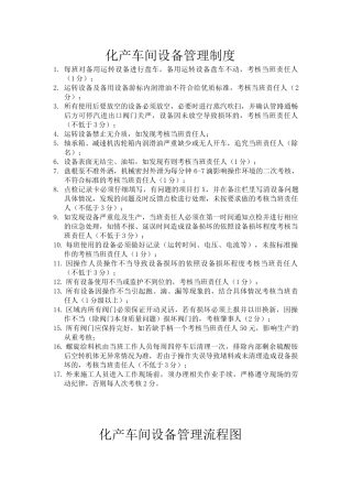 化产车间设备管理制度