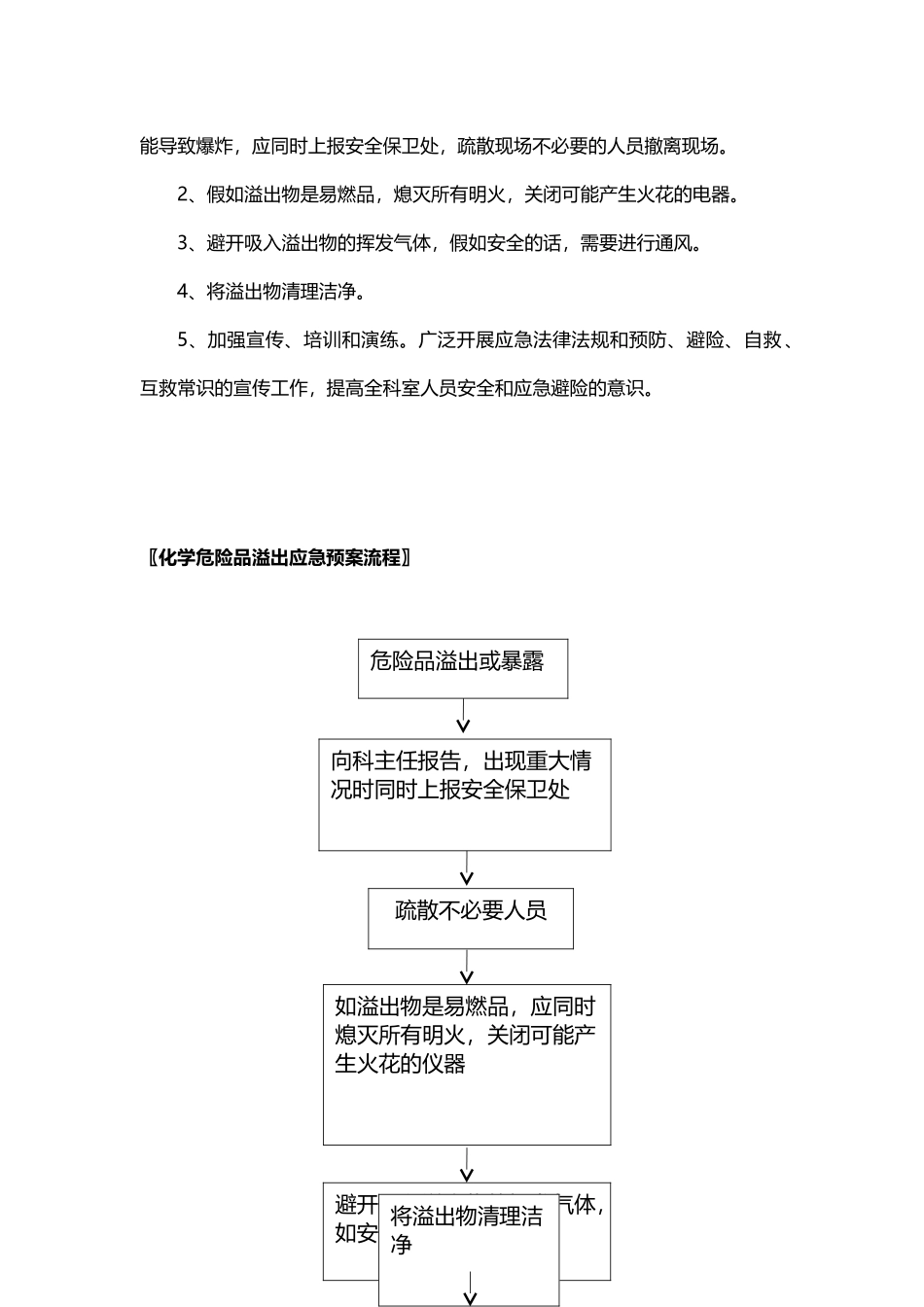 化学危险品溢出应急预案及流程_第3页