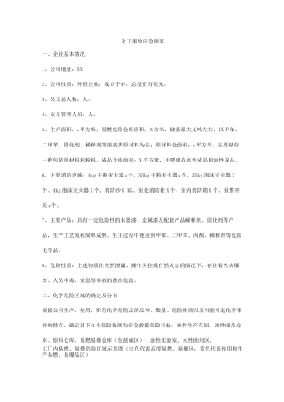 化工事故应急预案