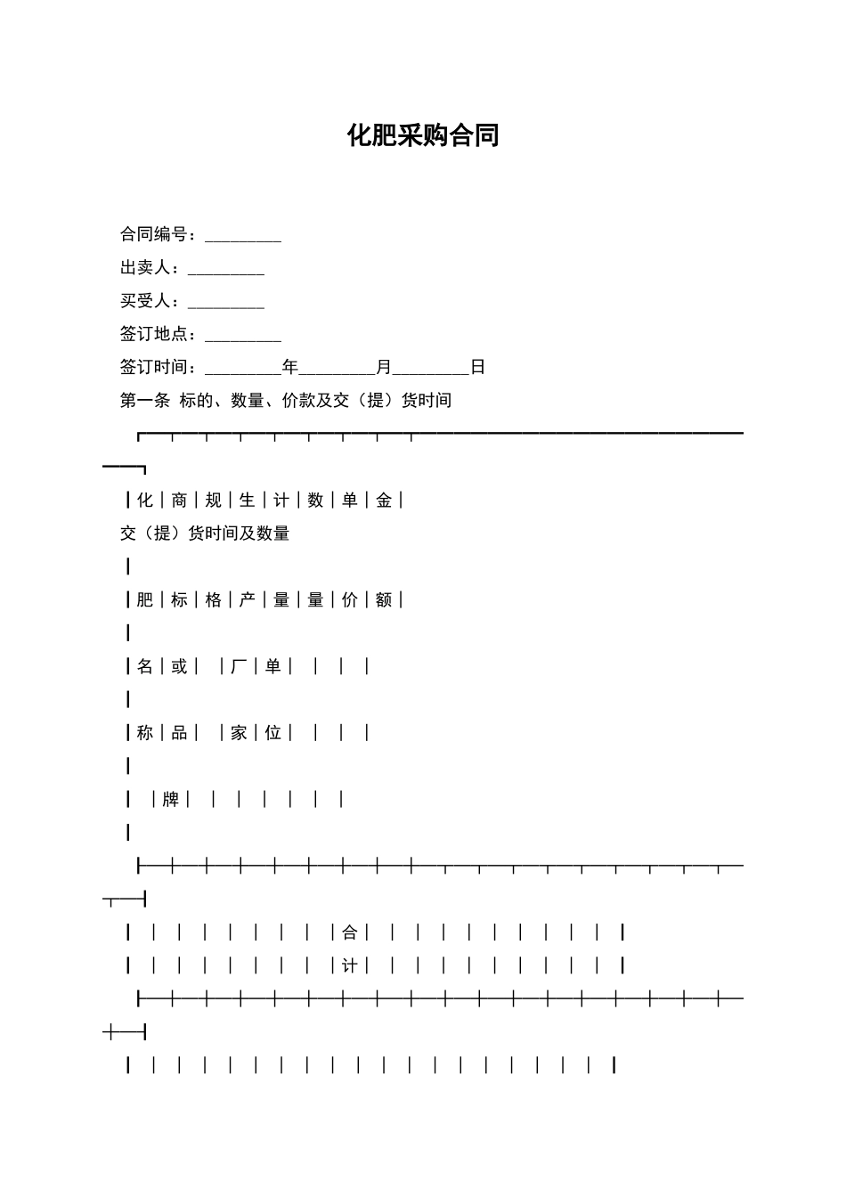 化肥采购合同_第1页