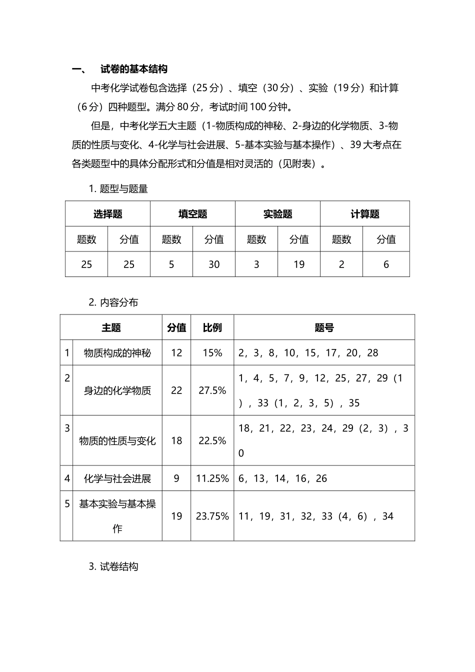 北京中考化学知识板块分值_第3页