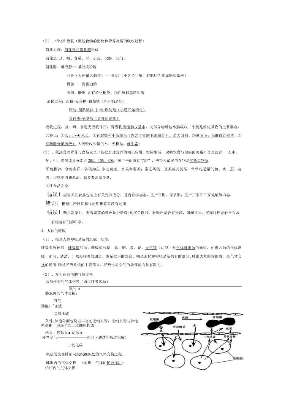 北师大版初中生物中考复习提纲_第2页