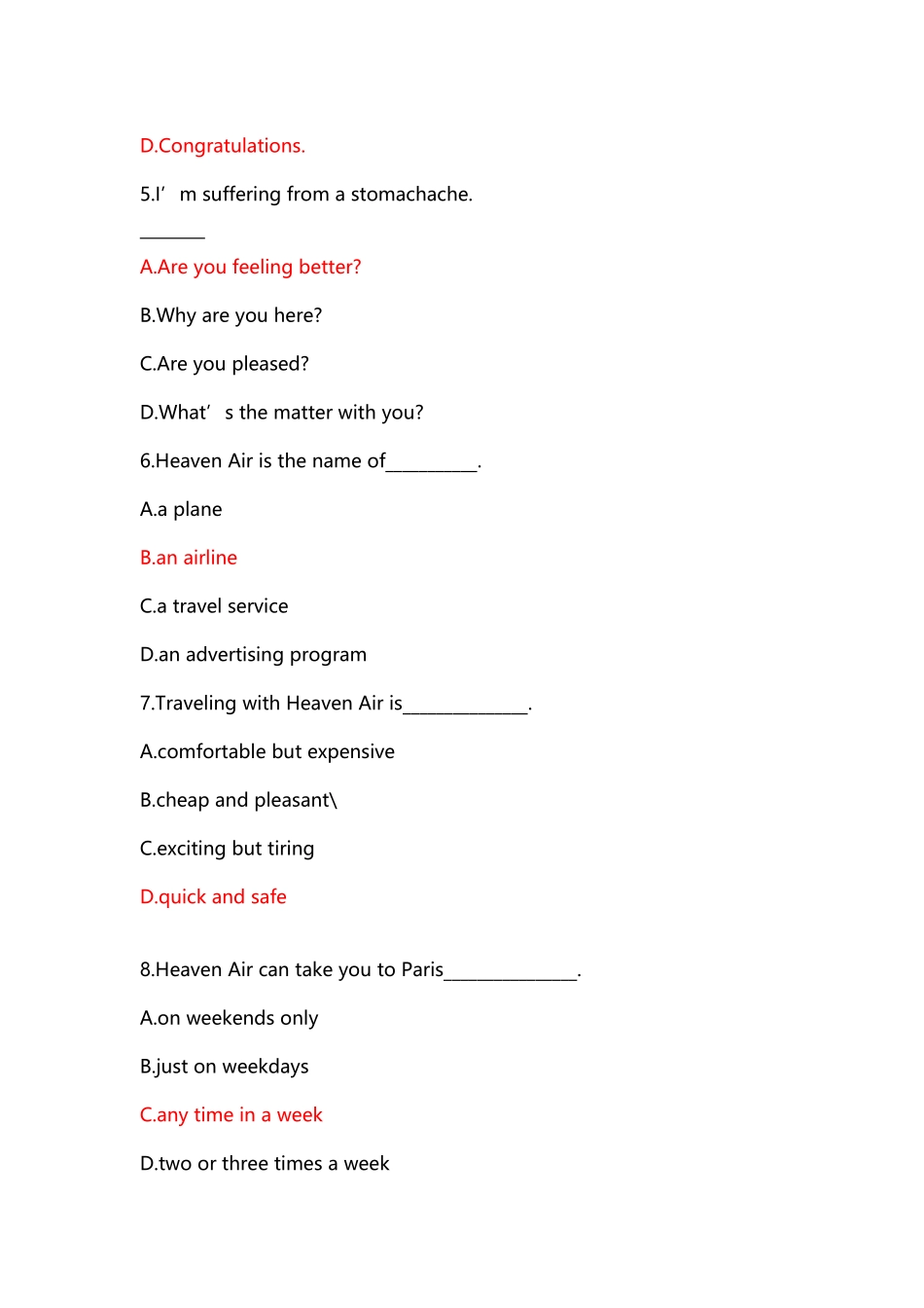 北师大网络教育英语作业答案_第3页