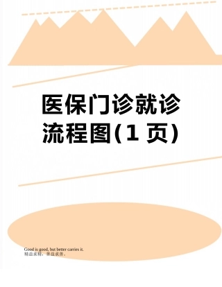 医保门诊就诊流程图