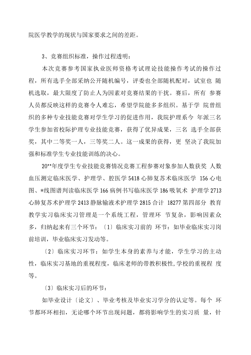 医学院度实践教学工作总结_第3页