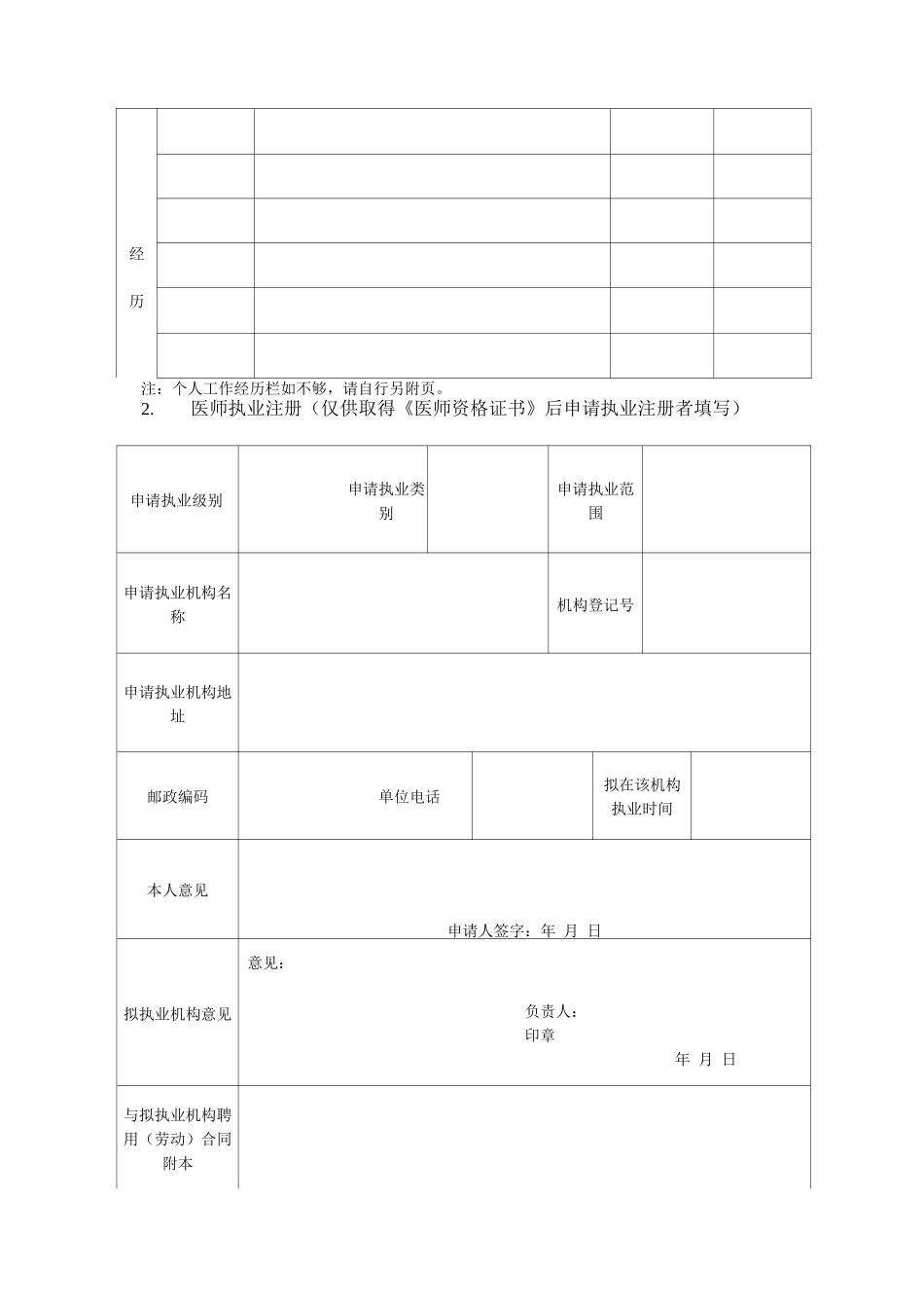 医师执业、变更执业、多机构备案申请审核表_第3页