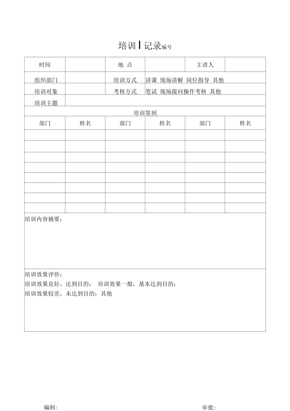 医疗器械公司年度培训计划及培训记录_第2页
