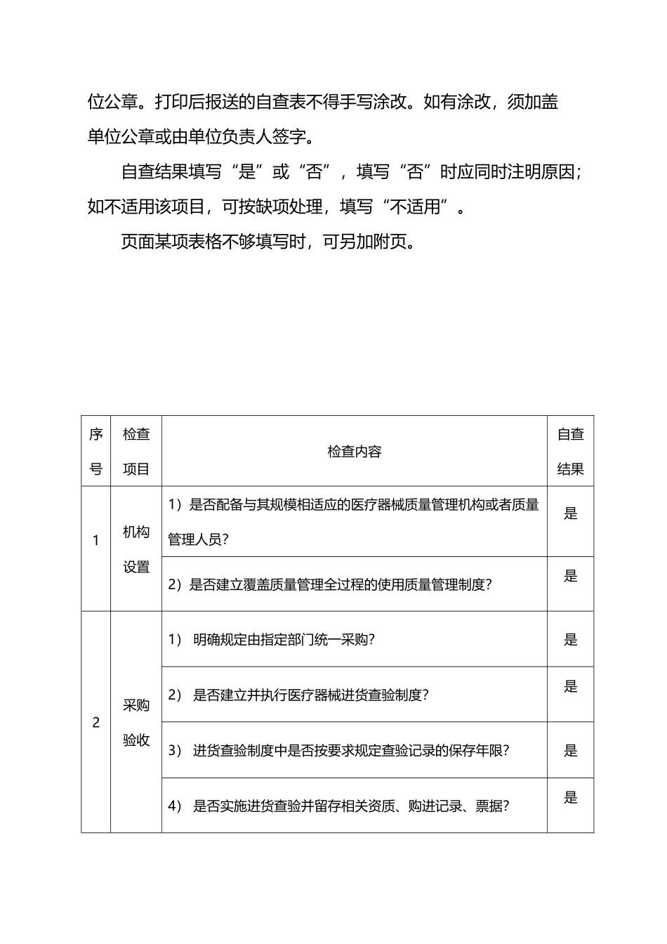 医疗器械自查表_第3页