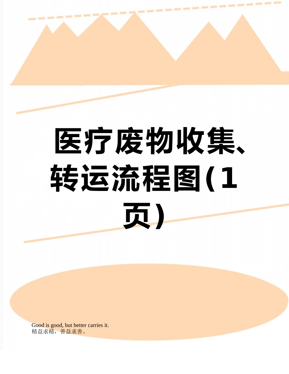 医疗废物收集、转运流程图_第1页
