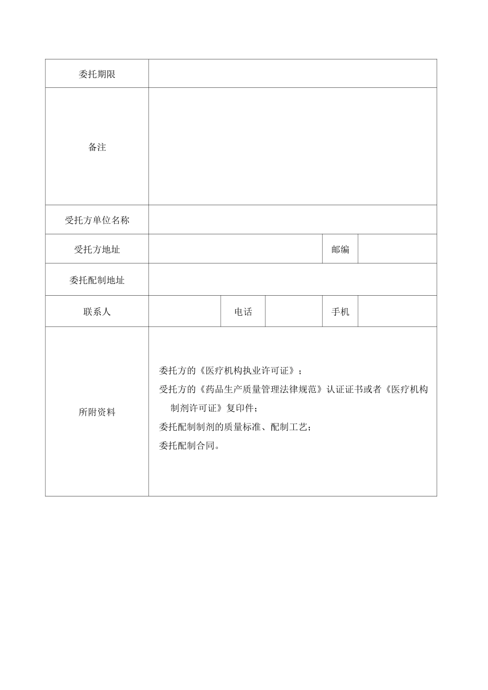 医疗机构中药制剂委托配制申请表_第3页