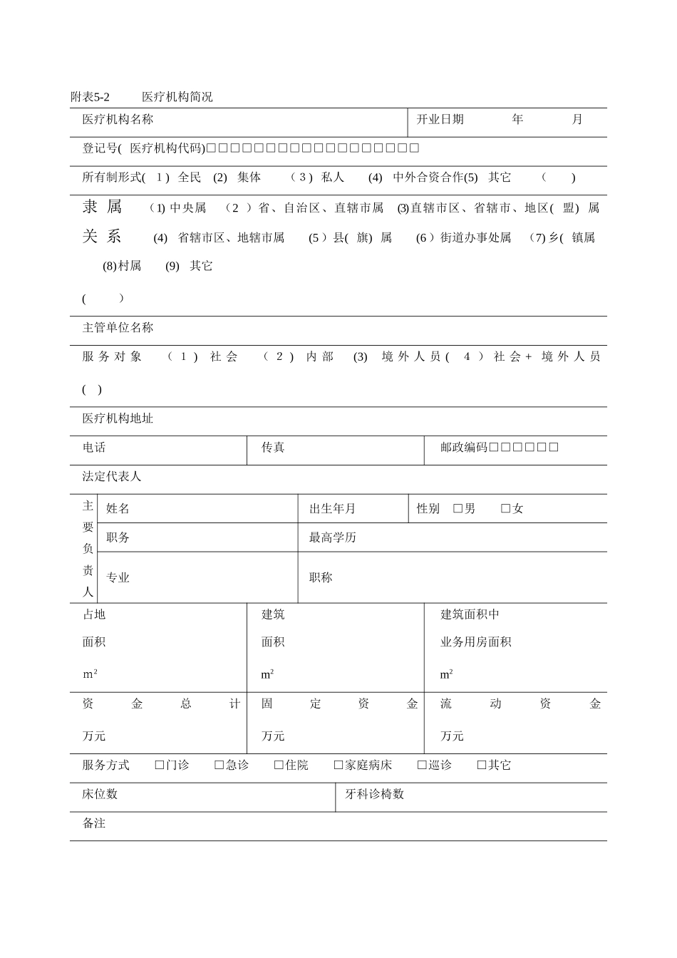 医疗机构执业登记申请书_第3页
