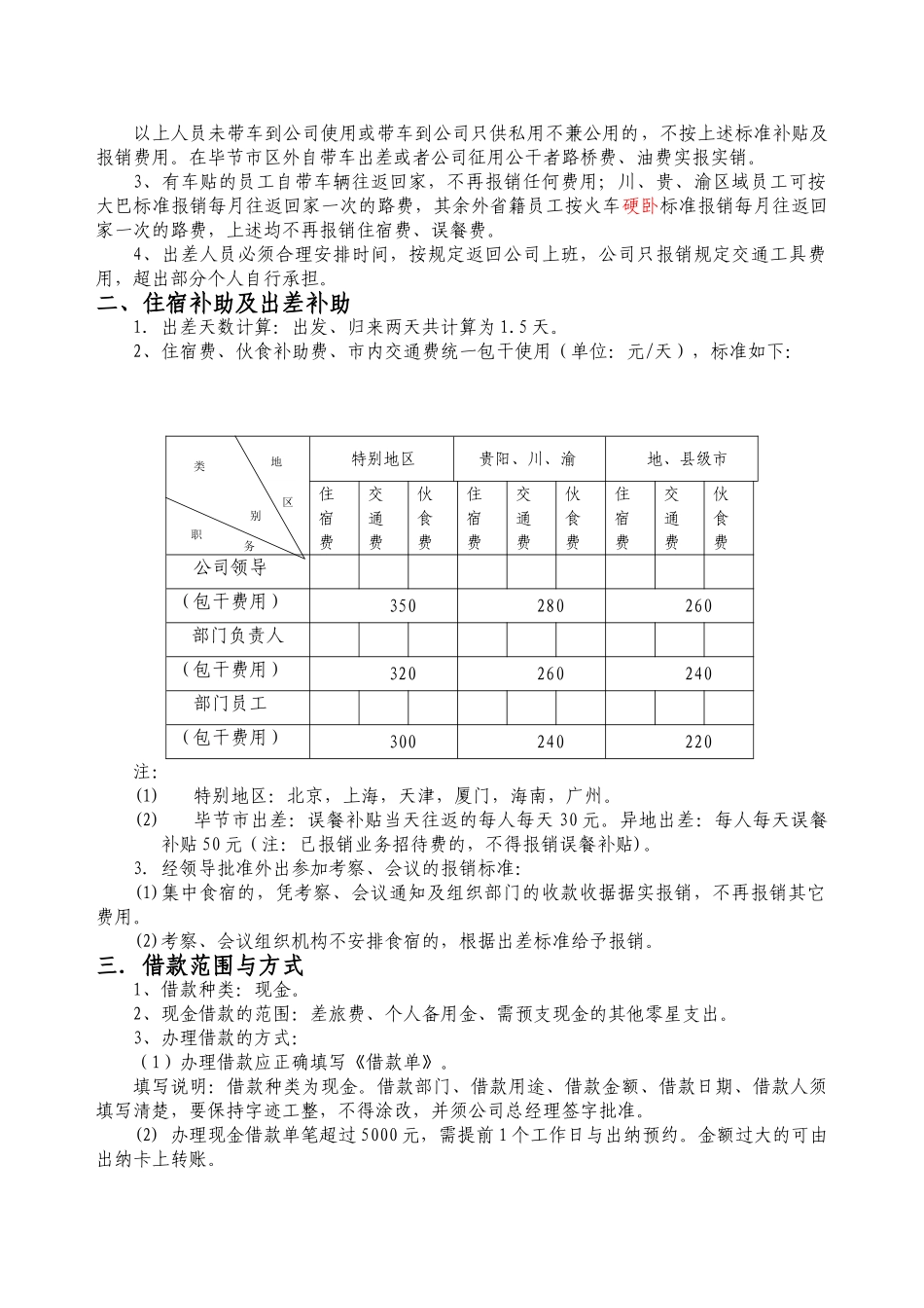 医药公司出差费用报销管理制度_第2页