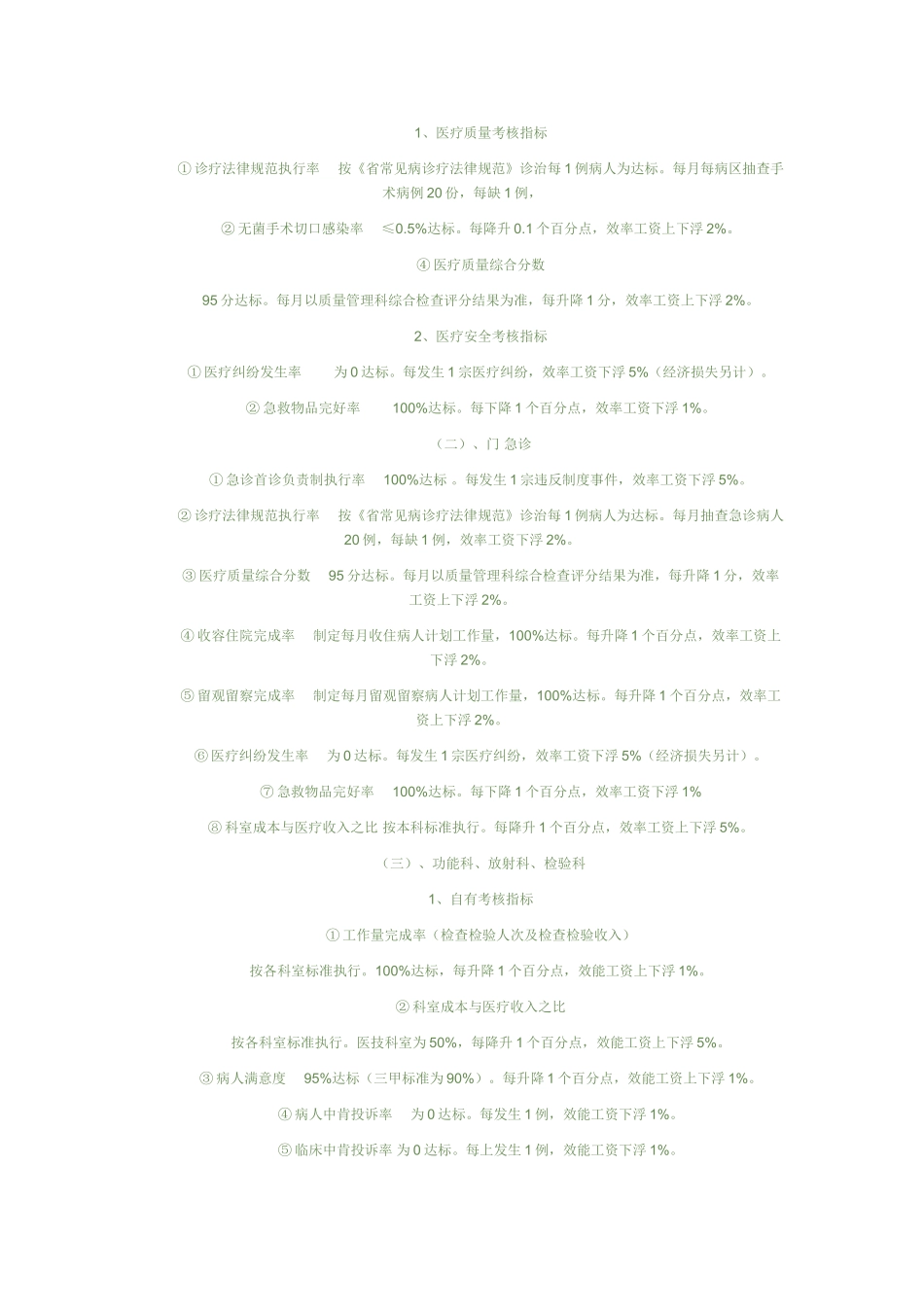 医院实施绩效考核方案._第3页