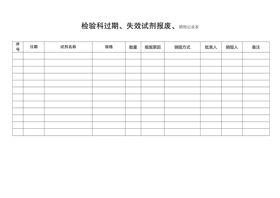 医院检验科过期试剂登记表_第2页