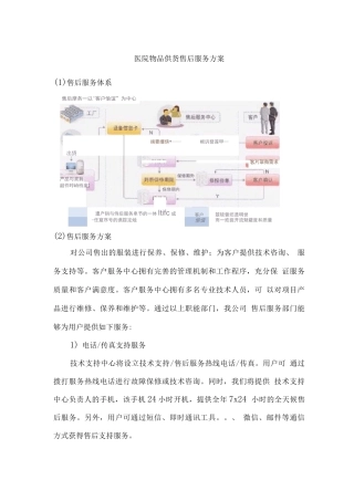 医院物品供货售后服务方案