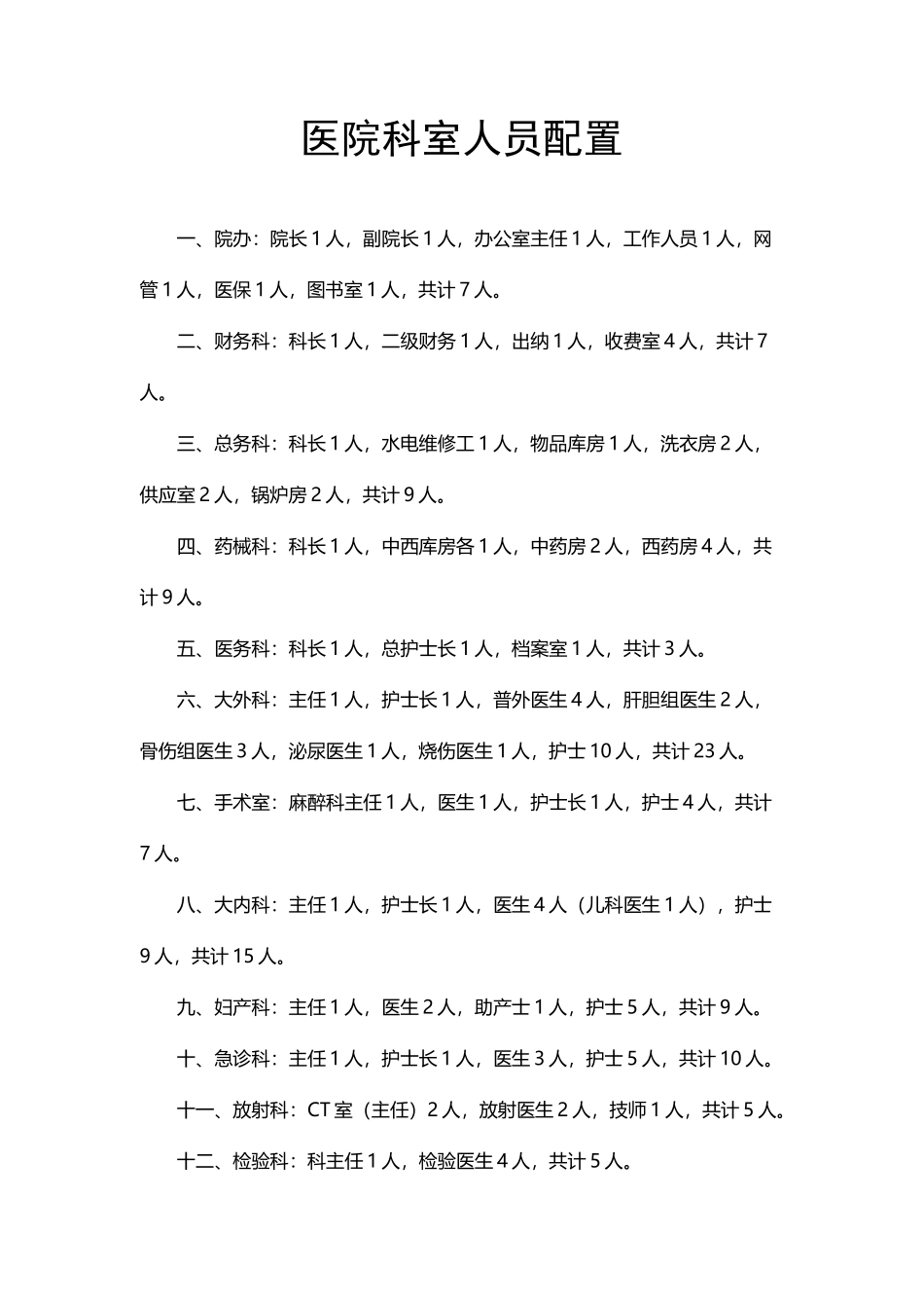 医院科室人员配置_第2页