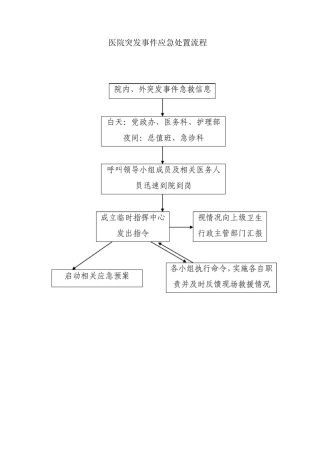 医院突发事件应急处置流程