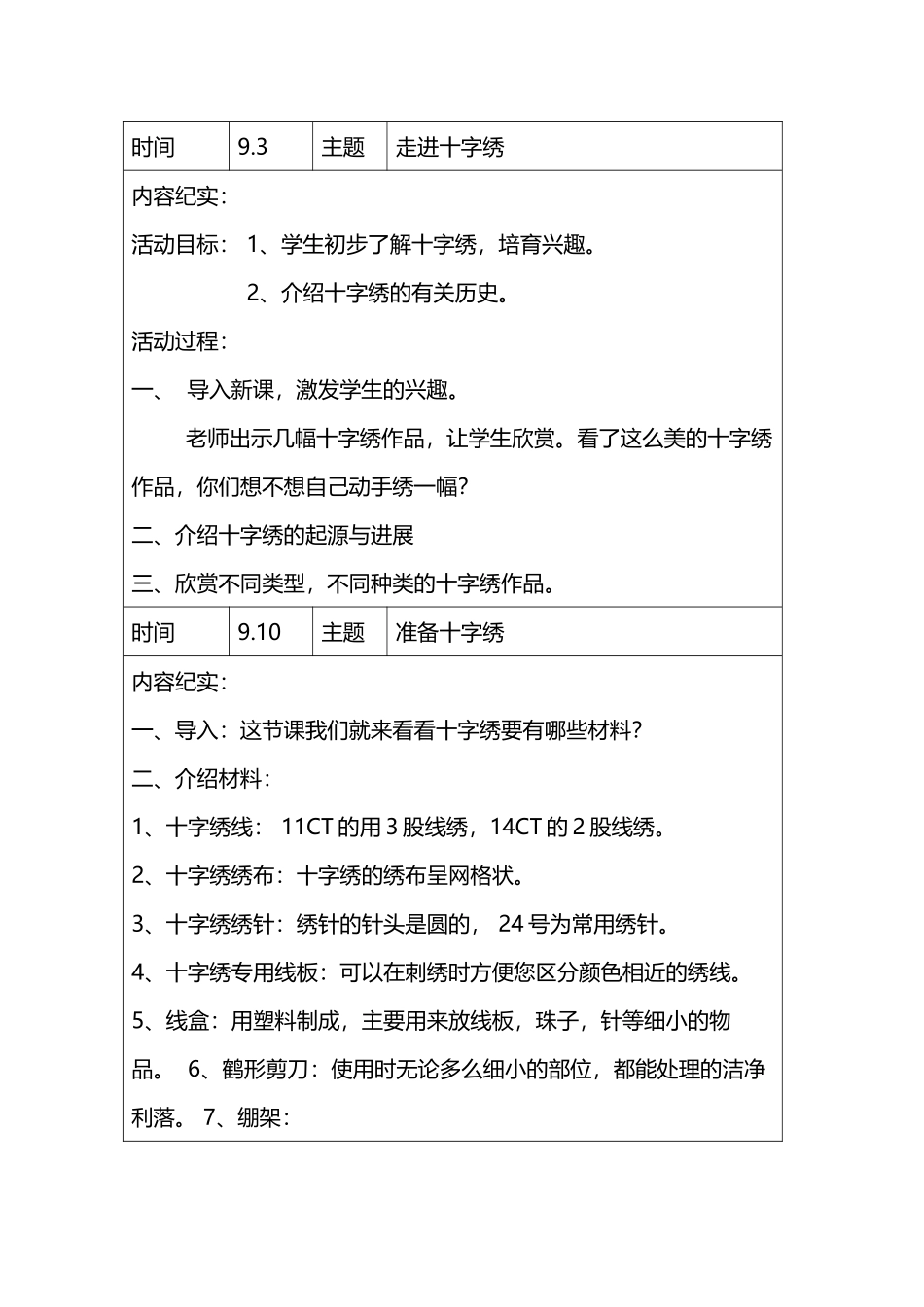 十字绣社团活动记录记录_第3页