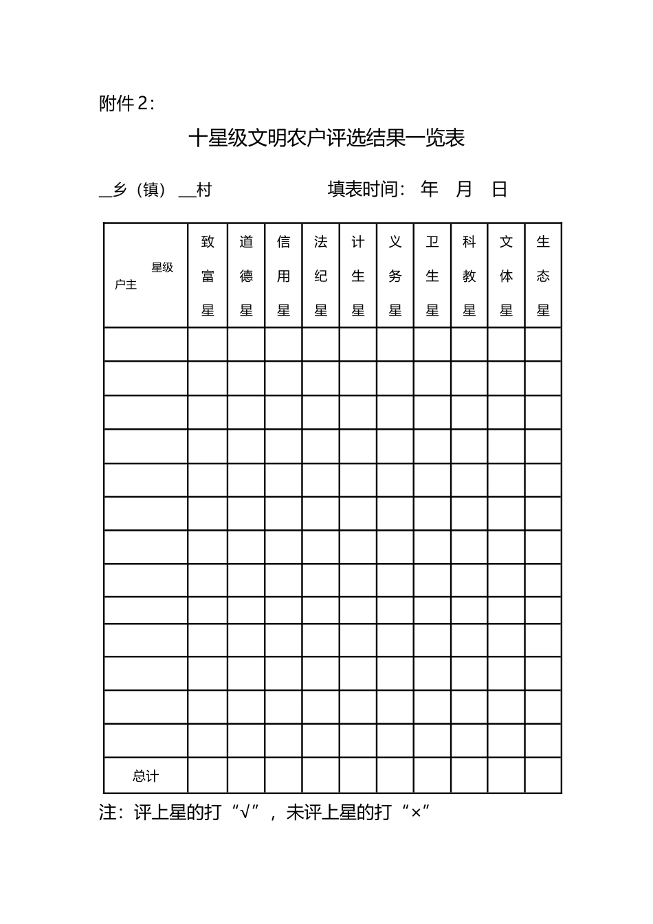 十星级文明农户评选表格_第3页