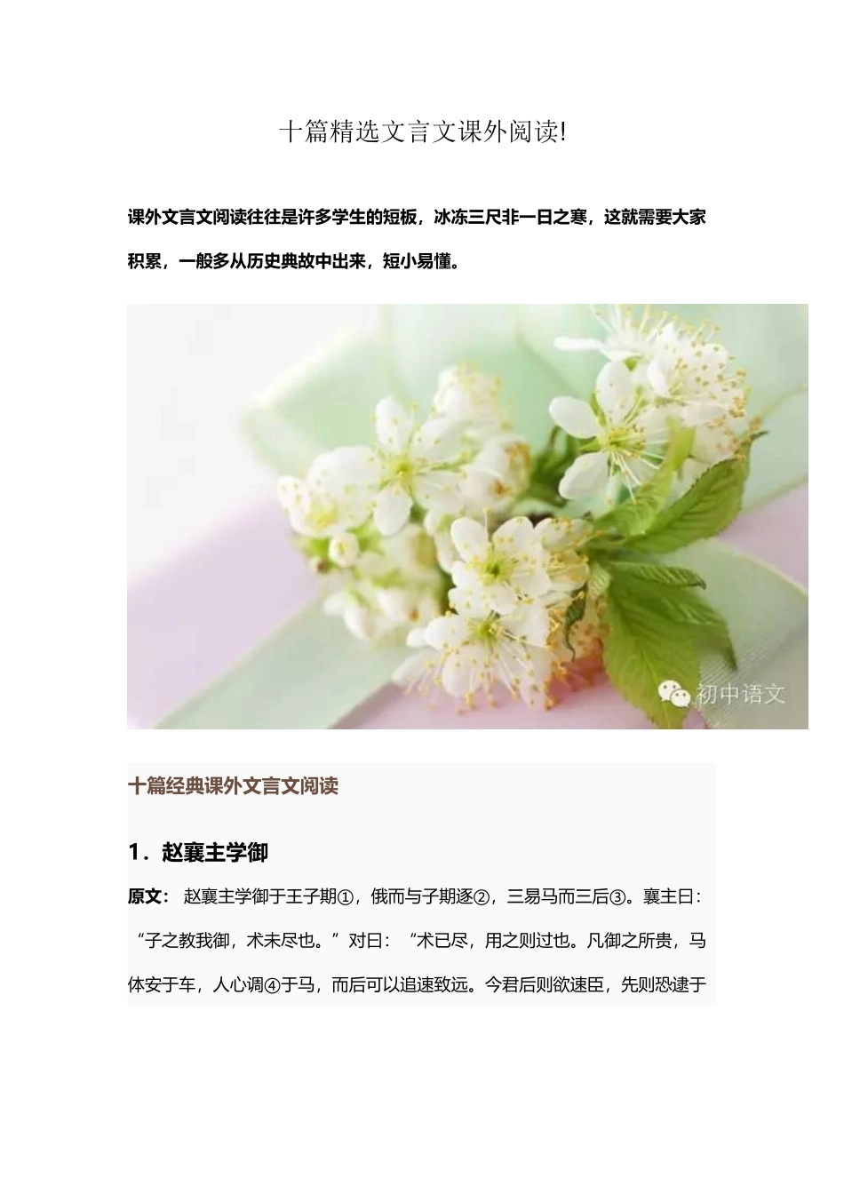 十篇精选文言文课外阅读_第2页