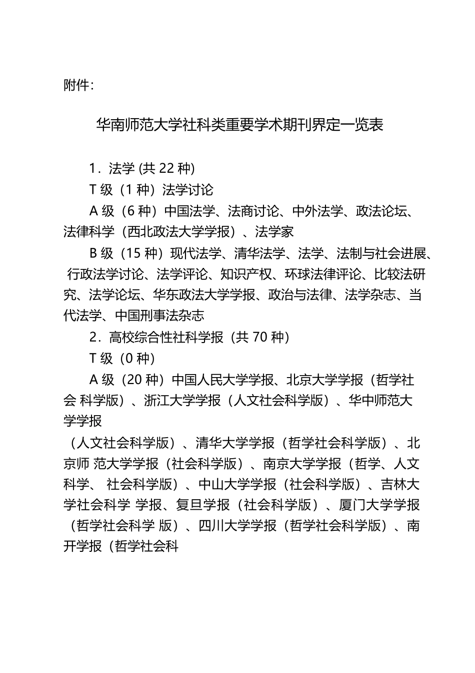 华南师范大学社科类重要学术期刊界定一览表_第2页