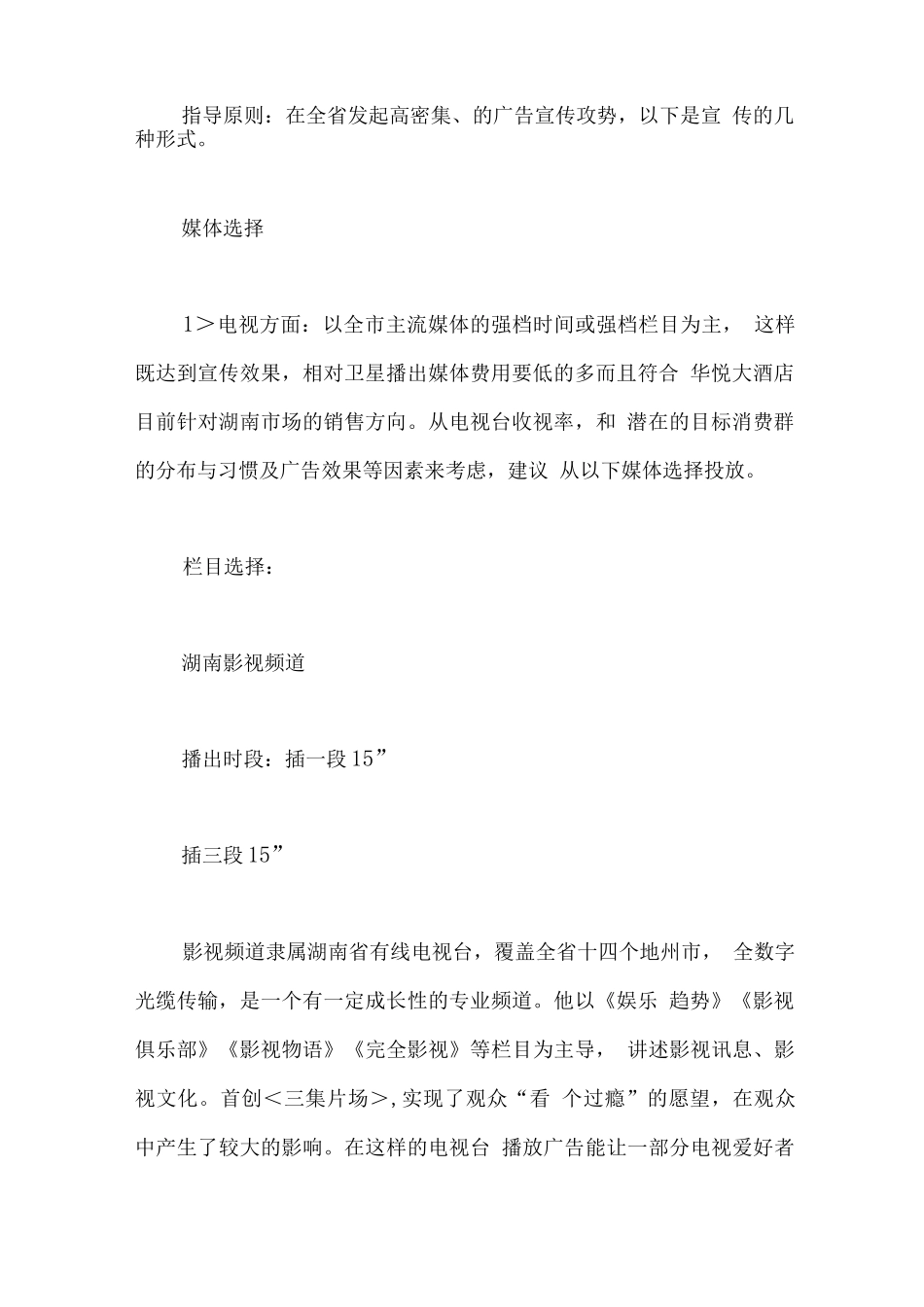 华悦大酒店市场营销广告策划方案_第2页