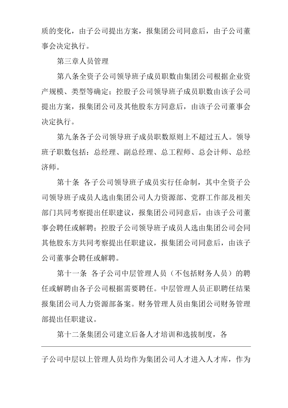 单位公司企业子公司人力资源管理办法_第2页