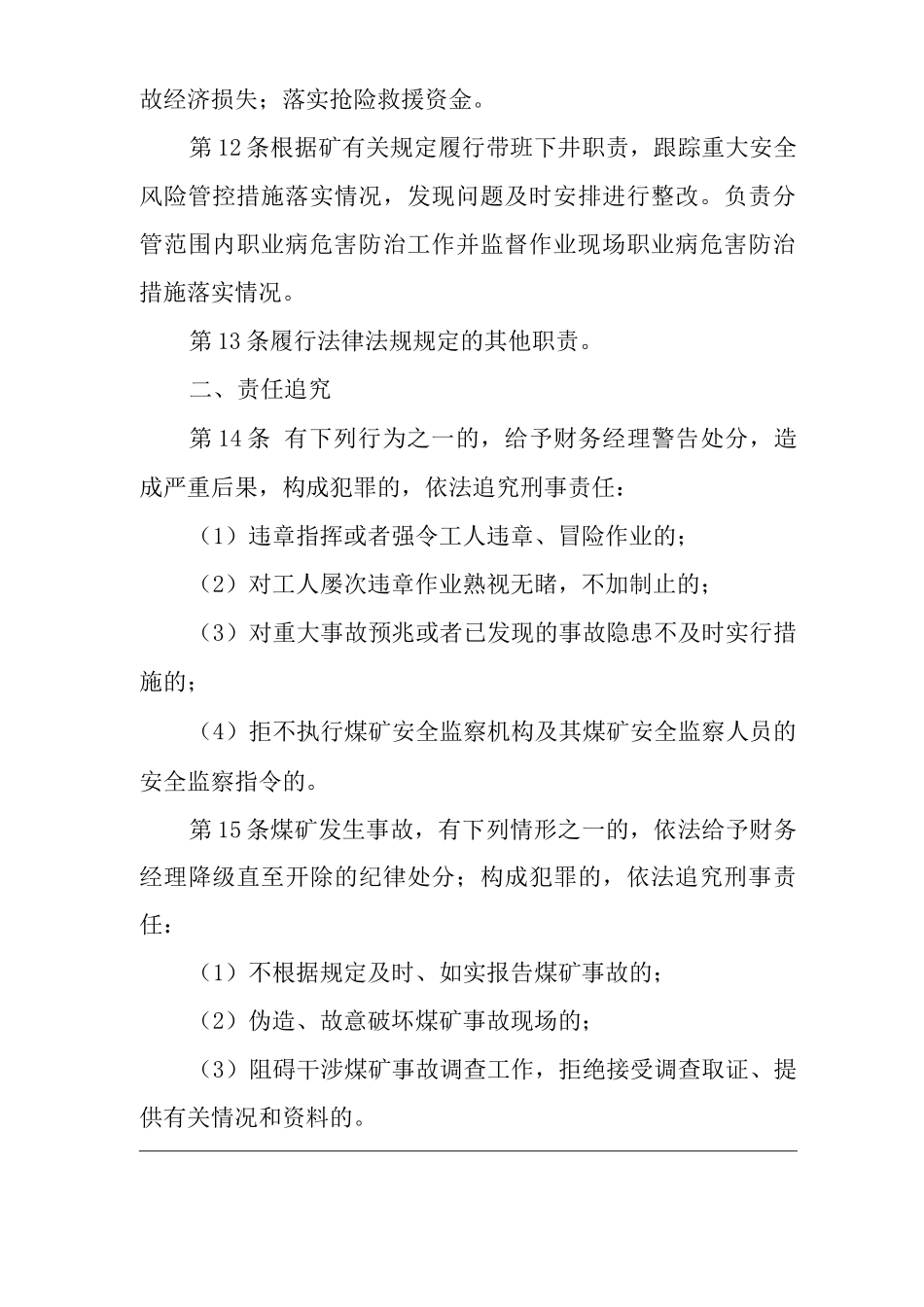 单位公司企业安全生产管理制度财务经理安全生产与职业病危害防治责任_第3页
