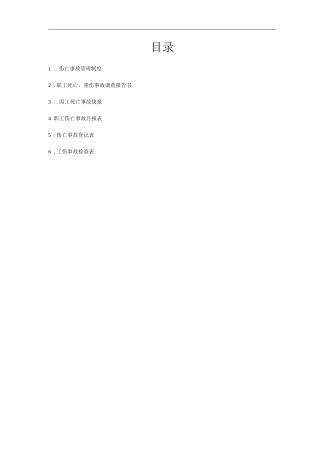 单位公司企业工程事故处理档案