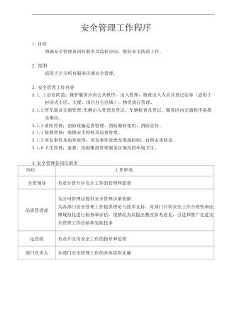单位公司企业物业管理安全管理工作程序
