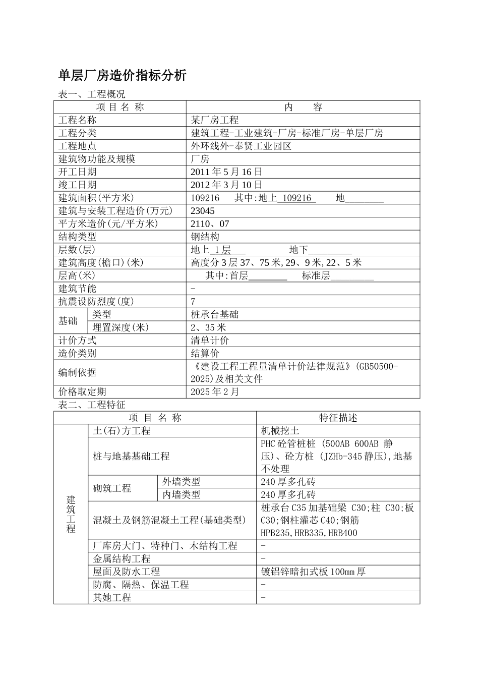单层厂房造价指标分析_第1页