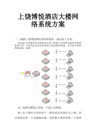 博悦精品酒店网络方案