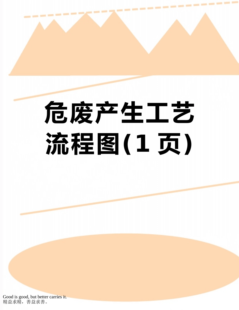危废产生工艺流程图_第1页