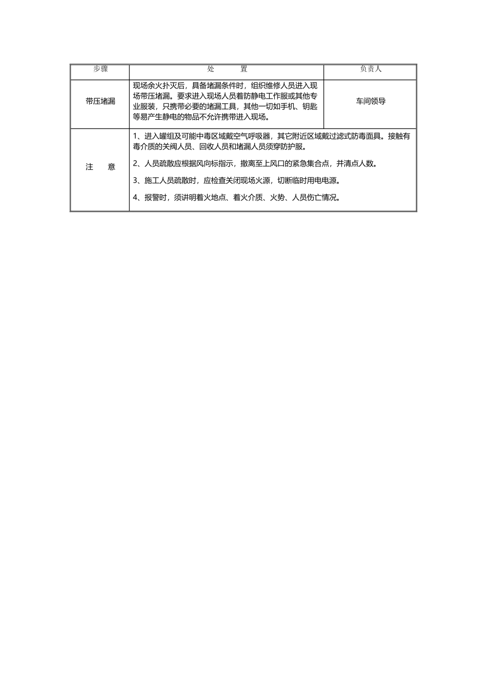 危险化学品火灾应急处理卡模板_第3页