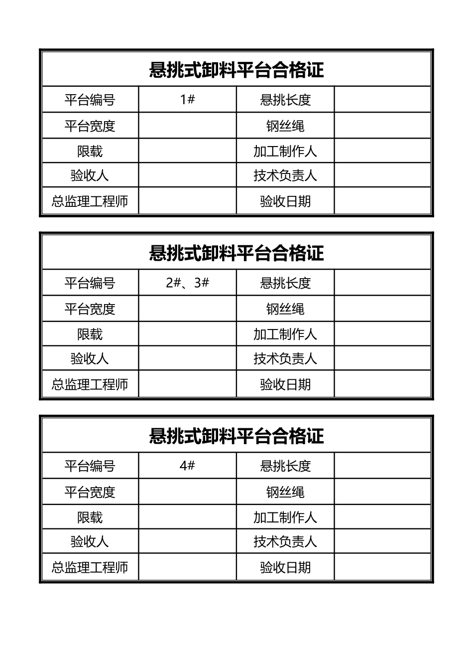 卸料平台的验收合格证_第3页