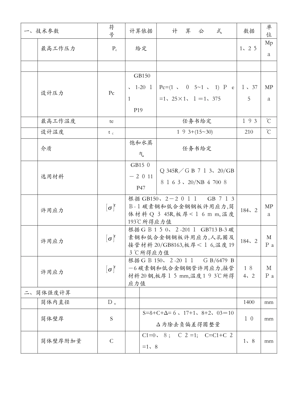 压力容器计算说明书_第2页