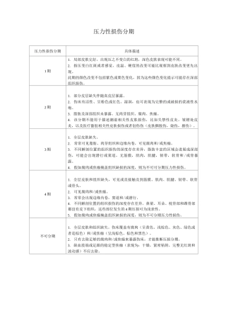 压力性损伤分期