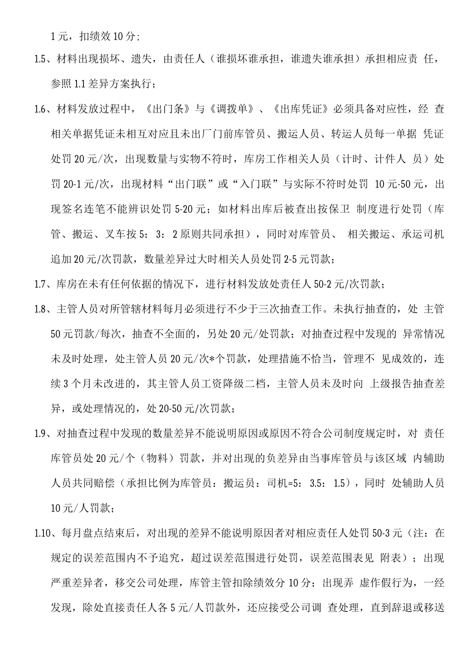 原材料仓储部奖惩制度_第2页