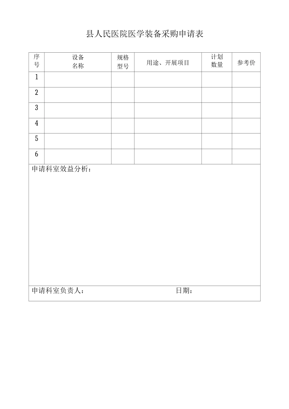 县人民医院医学装备管理全套表单模板_第3页