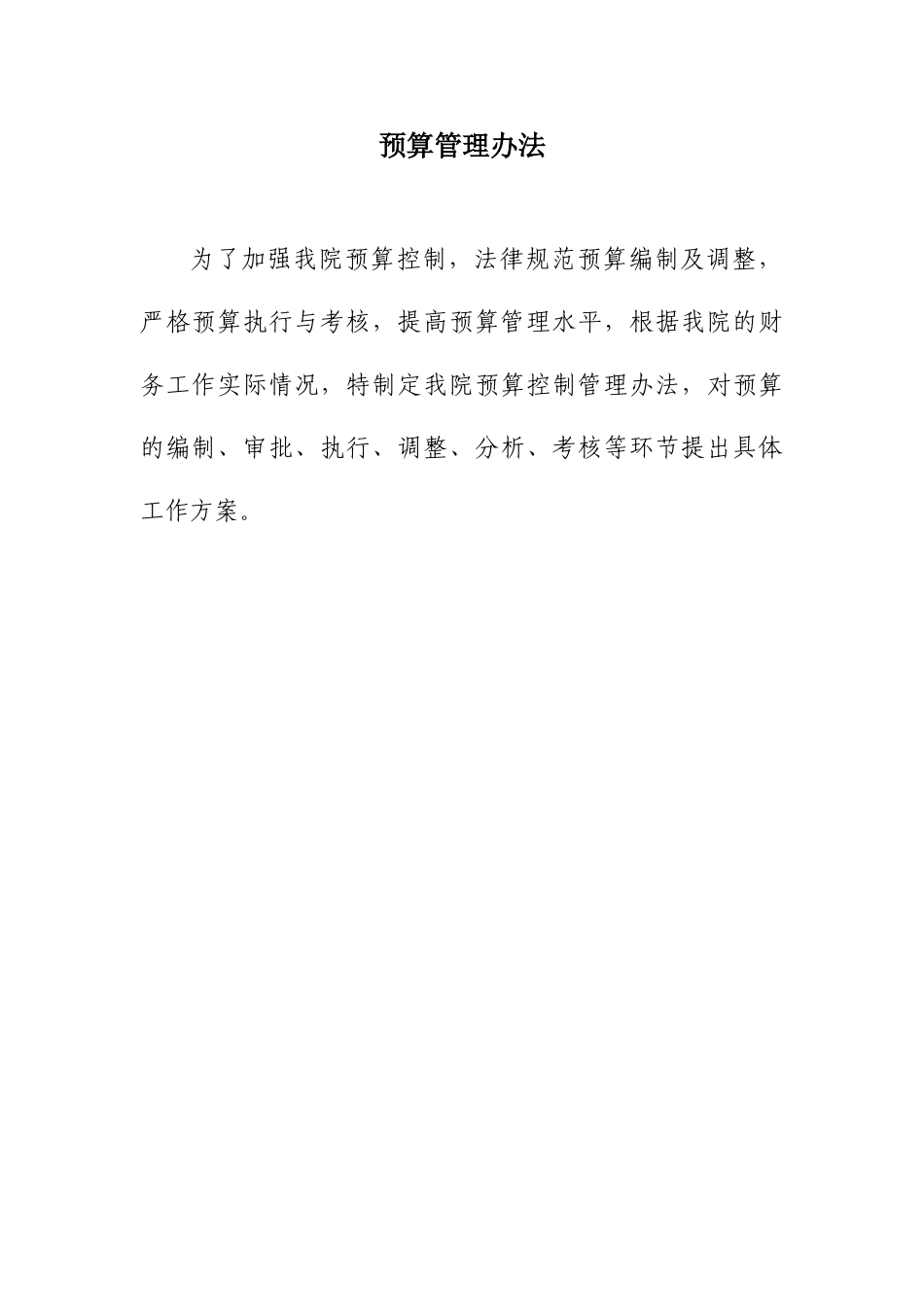 县级医院预算管理系列制度_第1页